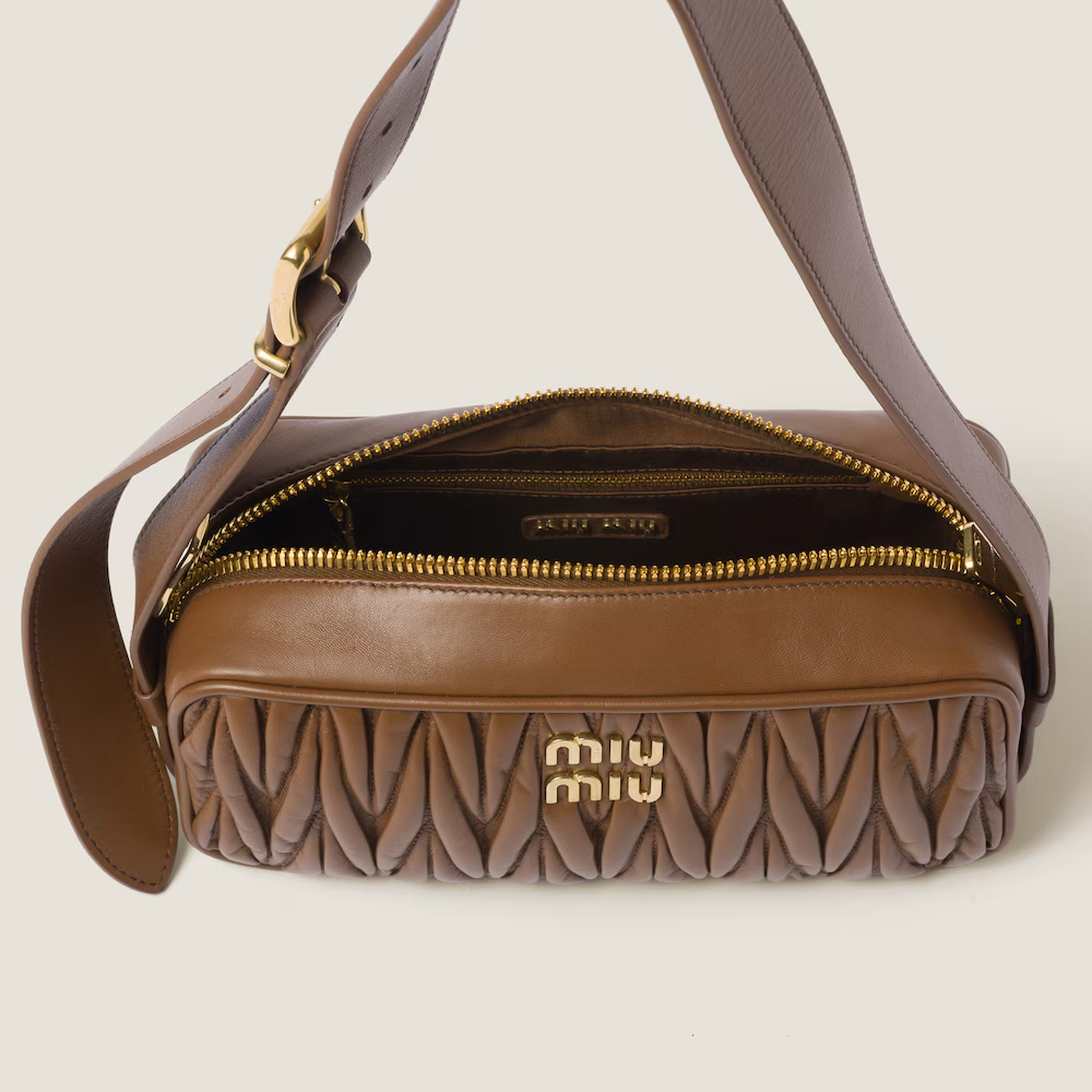 Matelassé nappa leather shoulder bag